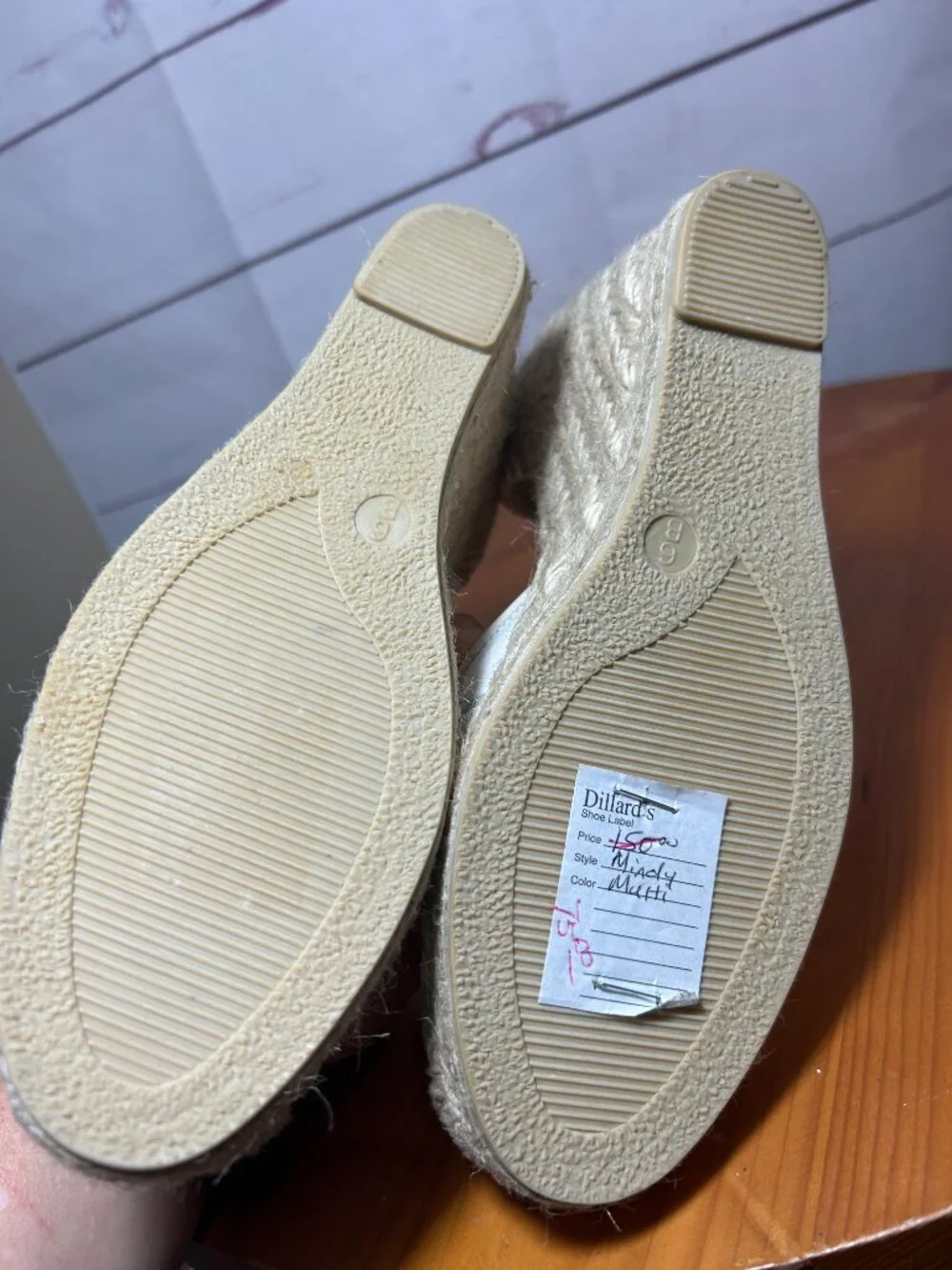 Coach Mindy Canvas Ankle Tie Espadrille wedge Sandals/Size 6B NEW multi-color